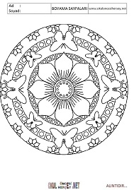 Mandala boyama sayfaları